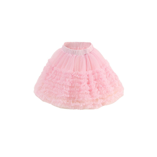 Girls Tulle Tutu Dress Layered Princess Cake Skirt