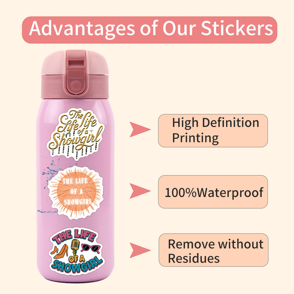 Taylor Swift Sticker Pack The Life of a Showgirl Album Graffiti Stickers Concert & Album Collection Laptop/Luggage Decals