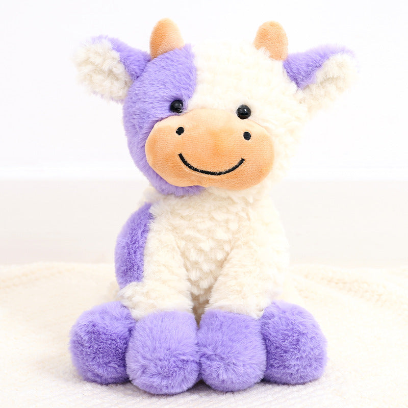 8.7" Plush Cow Stuffed Animal – Soft Sitting Cow Plush Toy