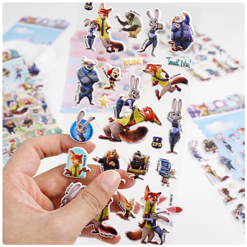 Nick Judy 3D Puffy Stickers Kids Cartoon Layered DIY Anime Movie Merchandise Stickers