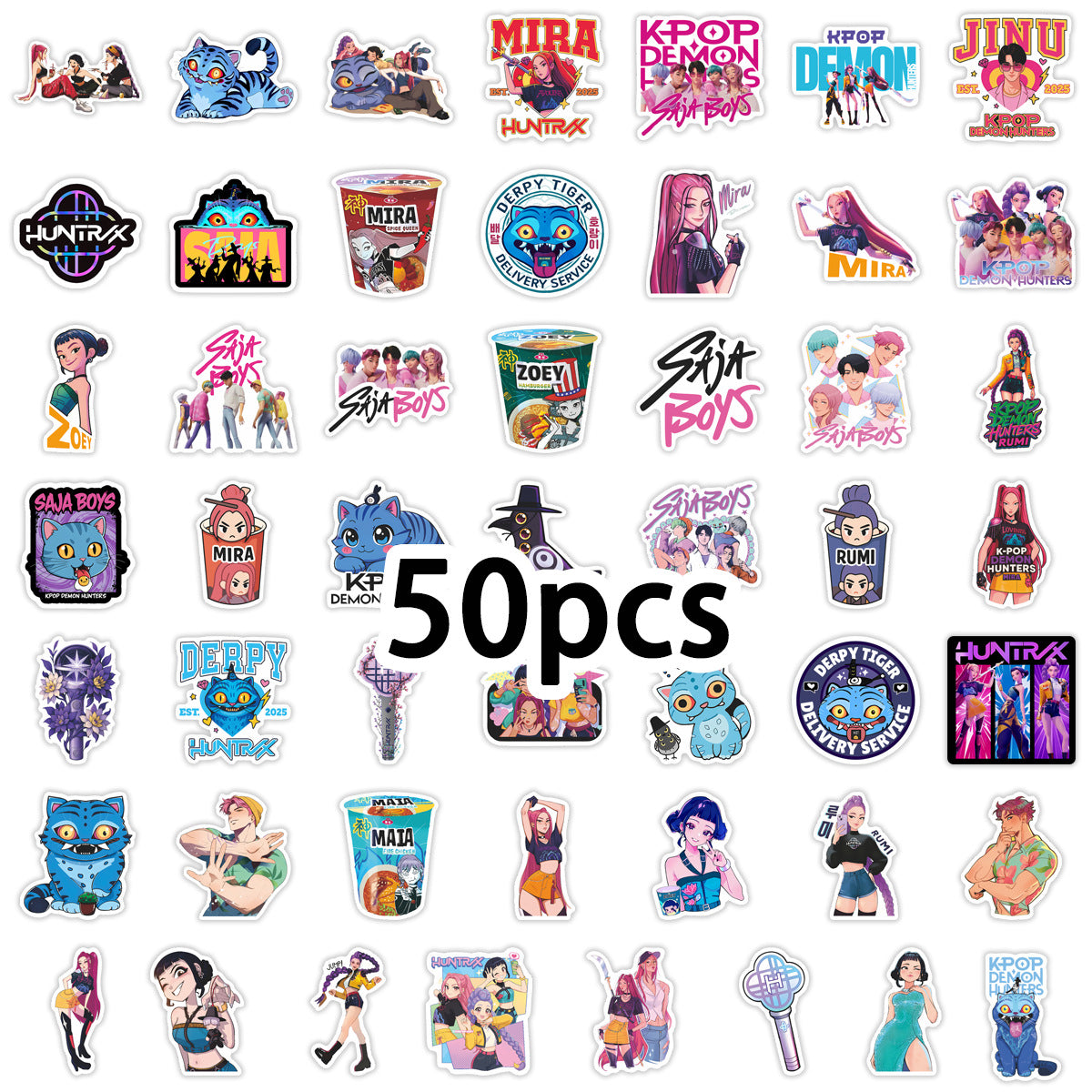 KPOP Demon Hunters Saja Boys Stickers Character Decals DIY Scrapbooking & Craft Supplies