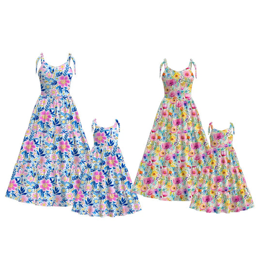 Spring Summer Mother's Day Floral Print Slip Dress