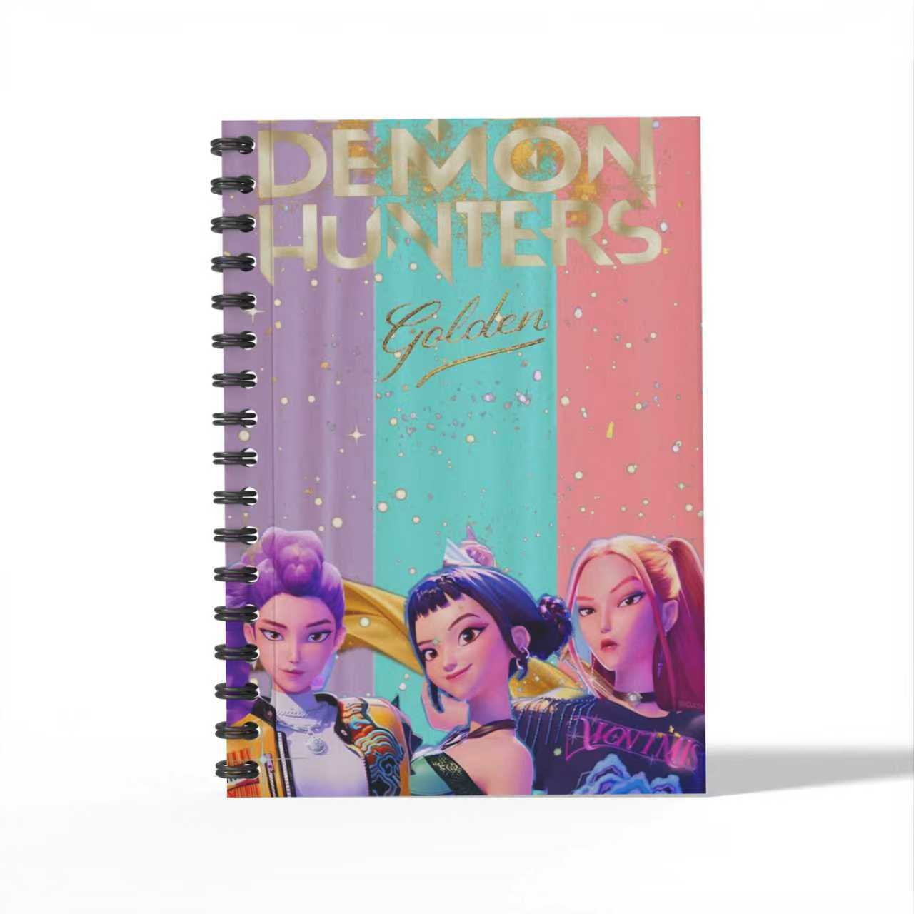 K-Pop Demon Hunters Merchandise A6 Spiral Notebook Student Office Stationery