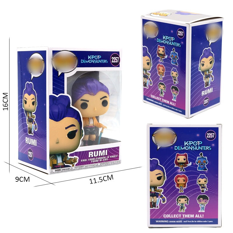 4-Inch Demon Hunters Q-Version Figures | Movable-Head Collectible Desk Toys, Set of 6