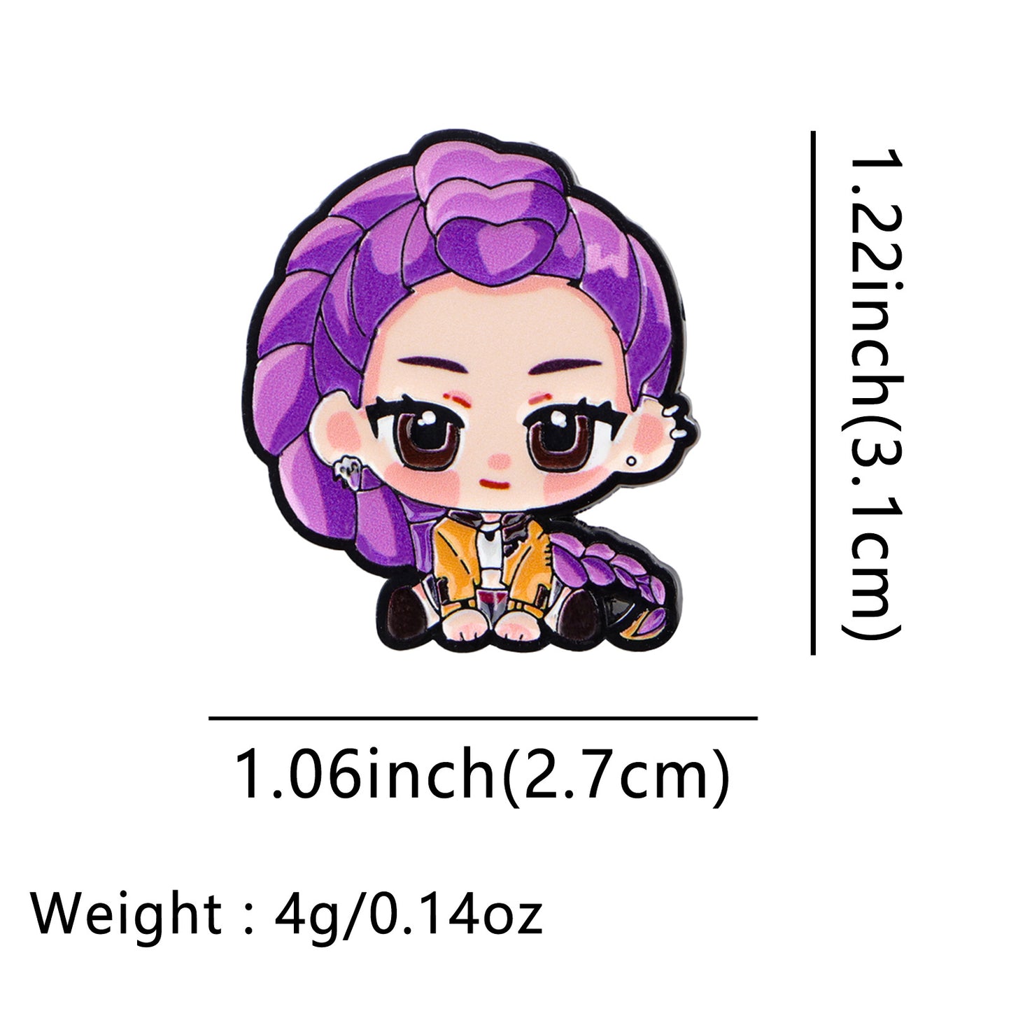 K-Pop Demon Hunters Cartoon Metal Brooch Creative Badge Pin for Bags and Clothing Accessories
