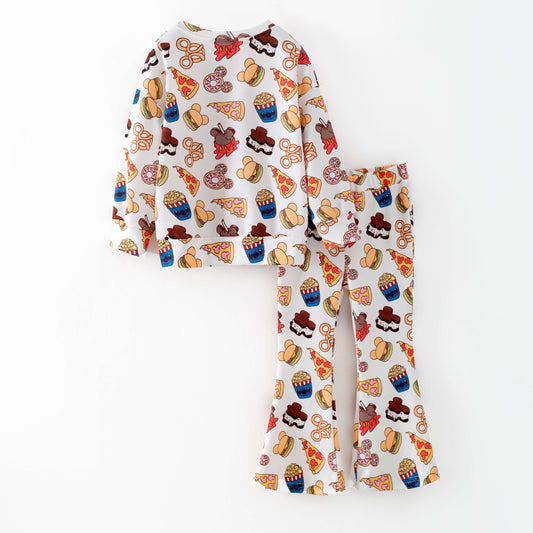 2026 Spring Character Minnie Print Sweatshirt Set