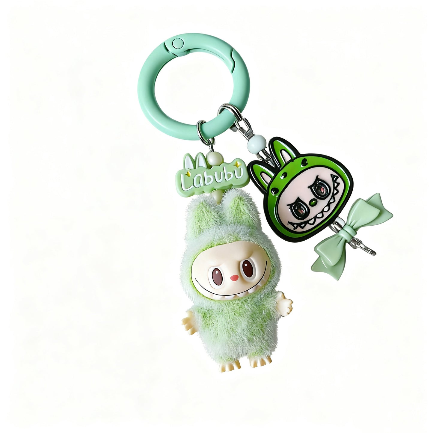 Labubu PVC Figure Keychain Trendy Collectible Phone Charm Handmade Car Accessory & Bag Pendant