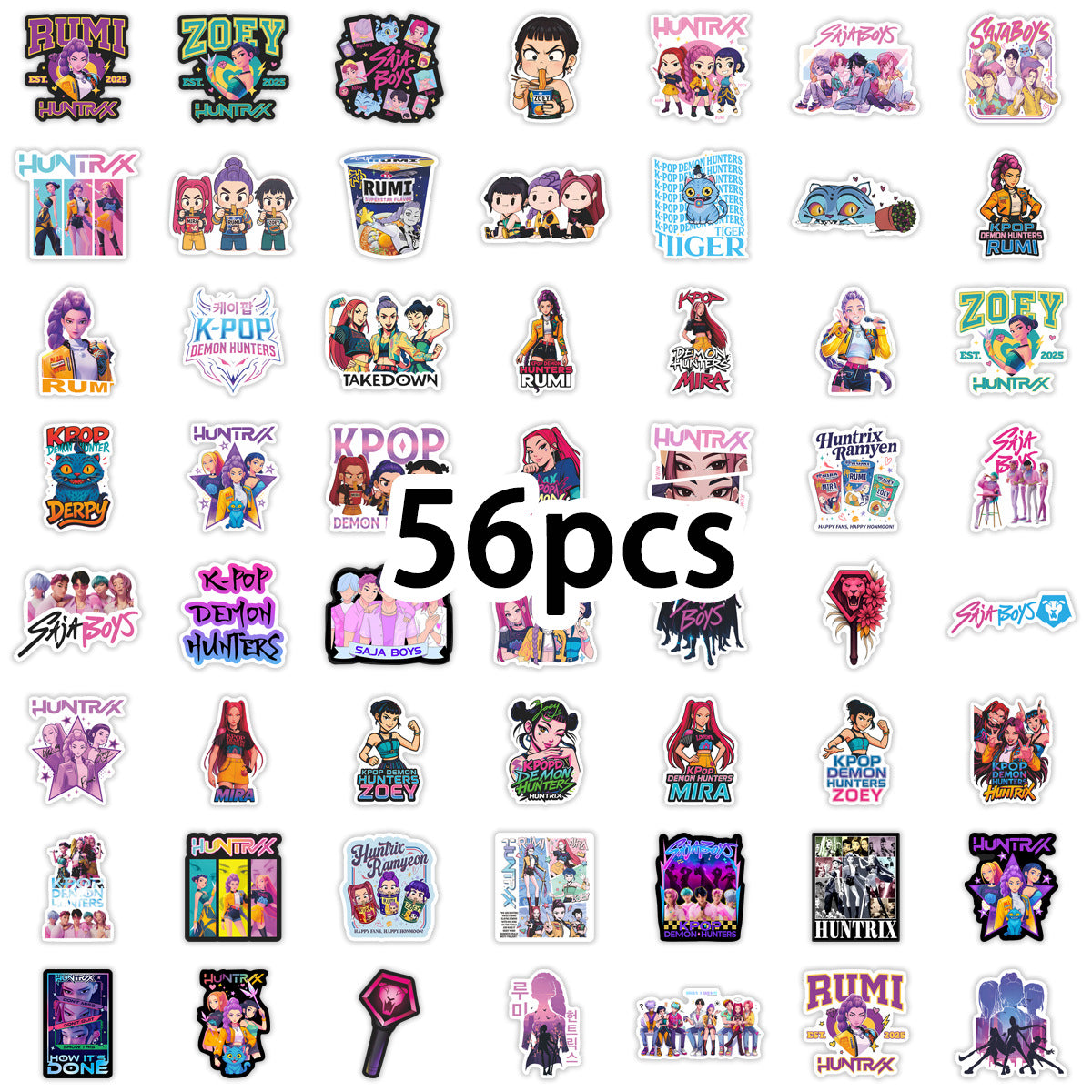 KPOP Demon Hunters Saja Boys Stickers Character Decals DIY Scrapbooking & Craft Supplies
