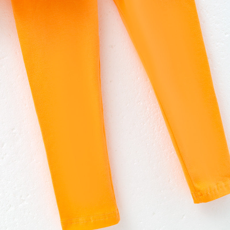 Girls Purple Orange Ghost Halloween Sleeveless Pant Set