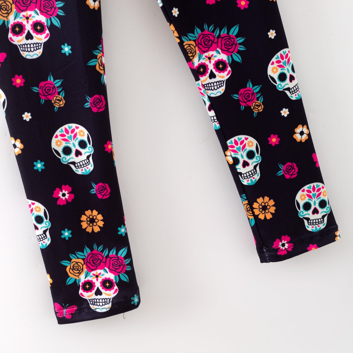 Girls Halloween Skull Milk Silk Soft Legging