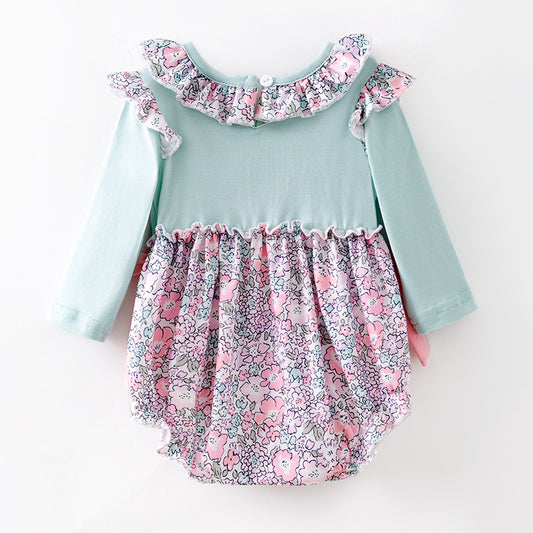 Baby Girls Halloween Spook-tacular Embroidered Pumpkin Romper