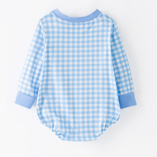 Baby Boys Christmas Santa Cookies Embroidery Smock Romper