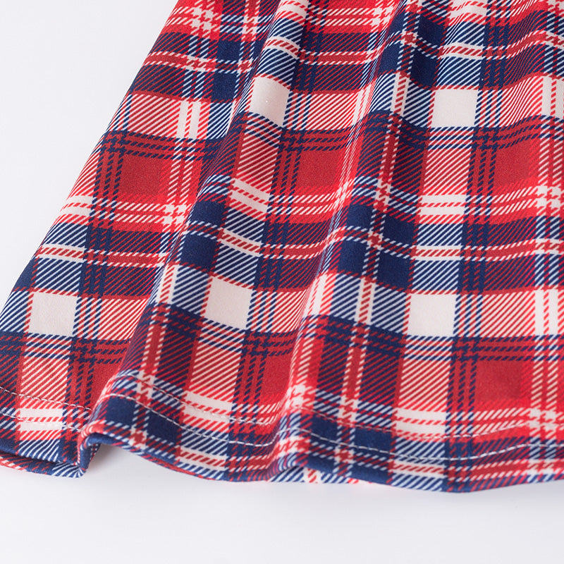 Girls Christmas Pant Set– Santa Claus Embroidery Top & Pant