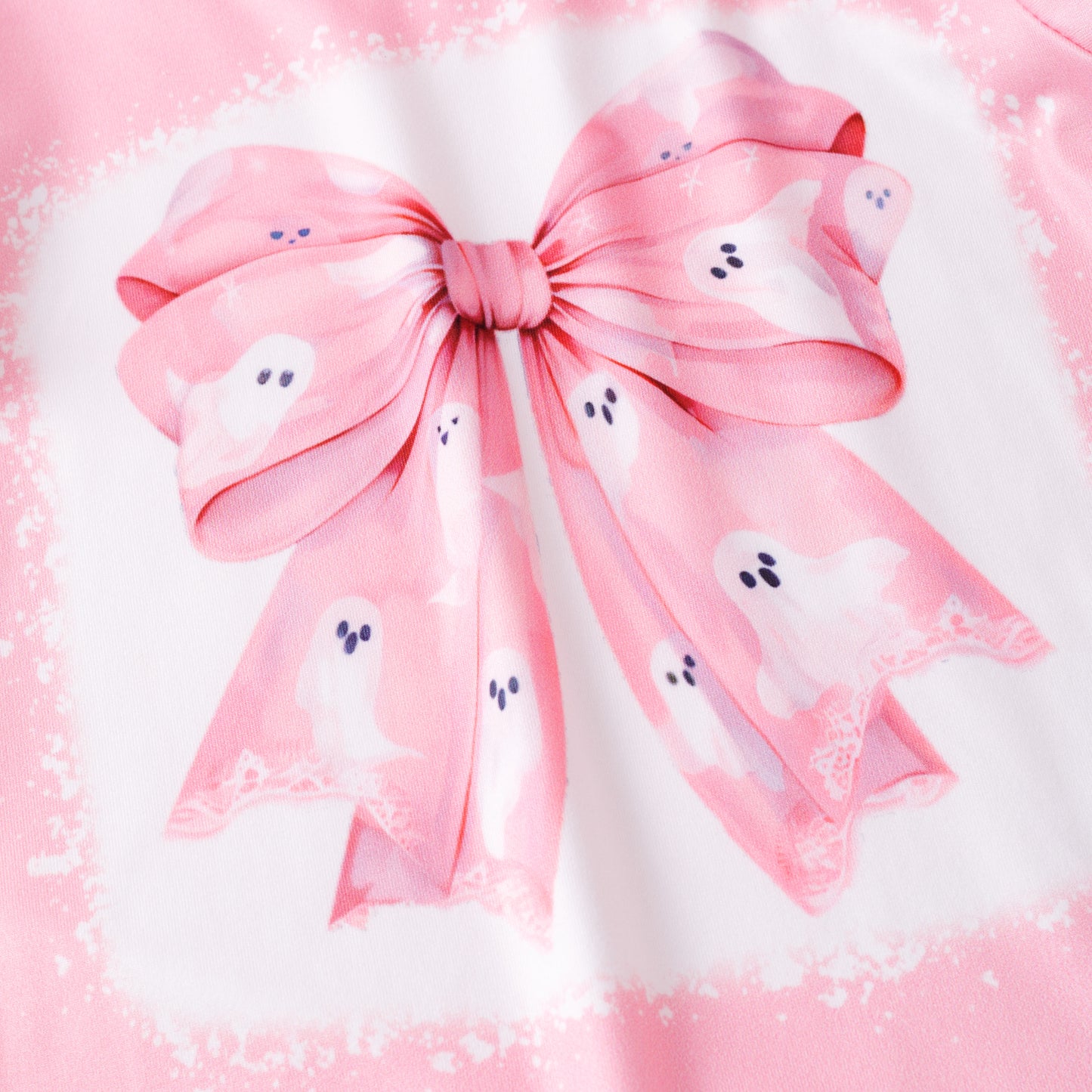 Girls 2 Pieces Fall Autumn Pink Bow Print Pant Set
