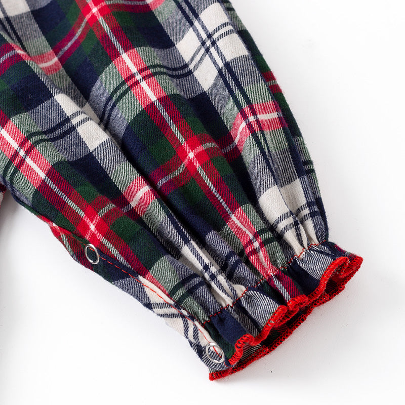 Christmas Sibling Matching Outfits – Red Plaid Smocked Collection