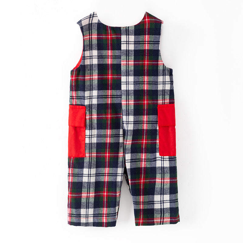 Christmas Sibling Matching Outfits – Red Plaid Smocked Collection
