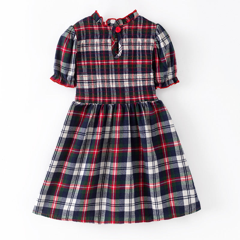 Christmas Sibling Matching Outfits – Red Plaid Smocked Collection