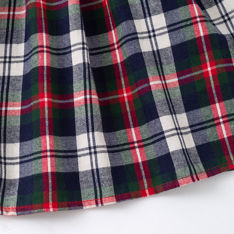 Christmas Sibling Matching Outfits – Red Plaid Smocked Collection