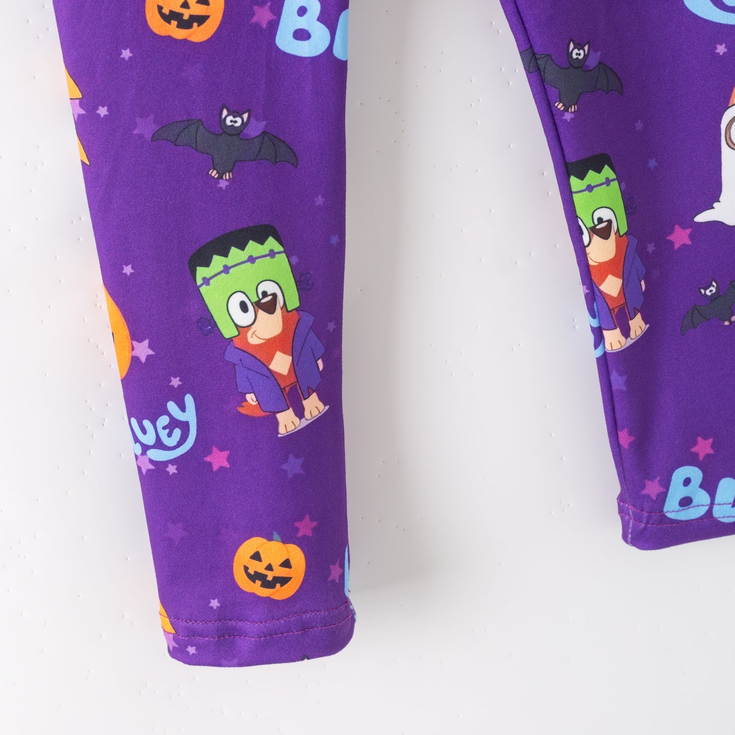 Girls Halloween Pumpkin Ghost Bluey Print Leggings