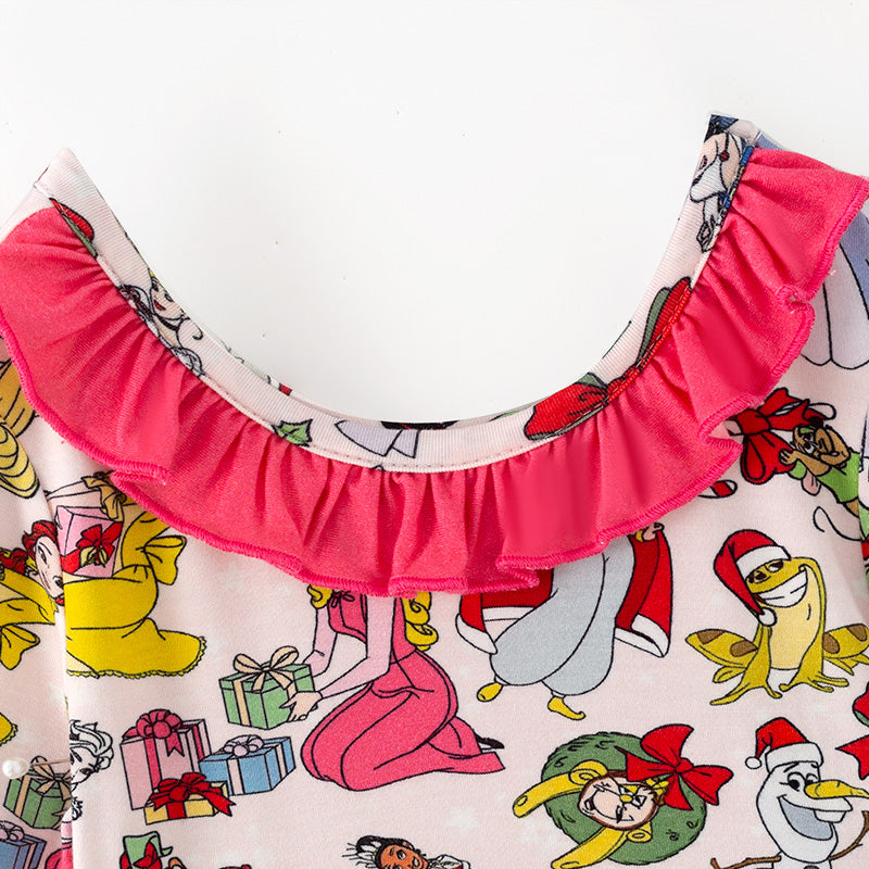 Girls Christmas Winter Princess Princess Long Sleeves Dress