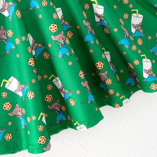 Girls Summer Dog Cookies Print Milk Silk Dress