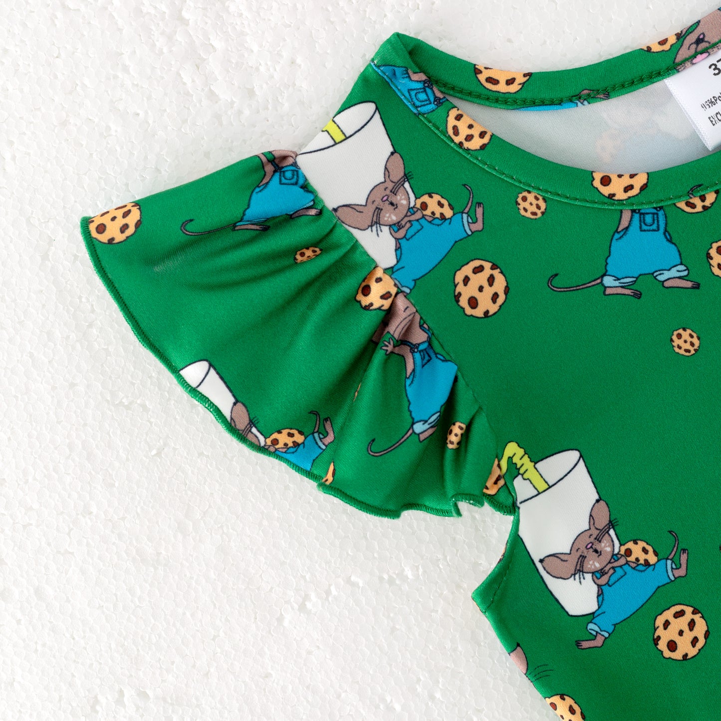 Girls Summer Dog Cookies Print Milk Silk Dress