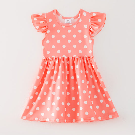 3-Pieces Pre Pack Girl Summer Floral Dot Print Milk Silk Dress
