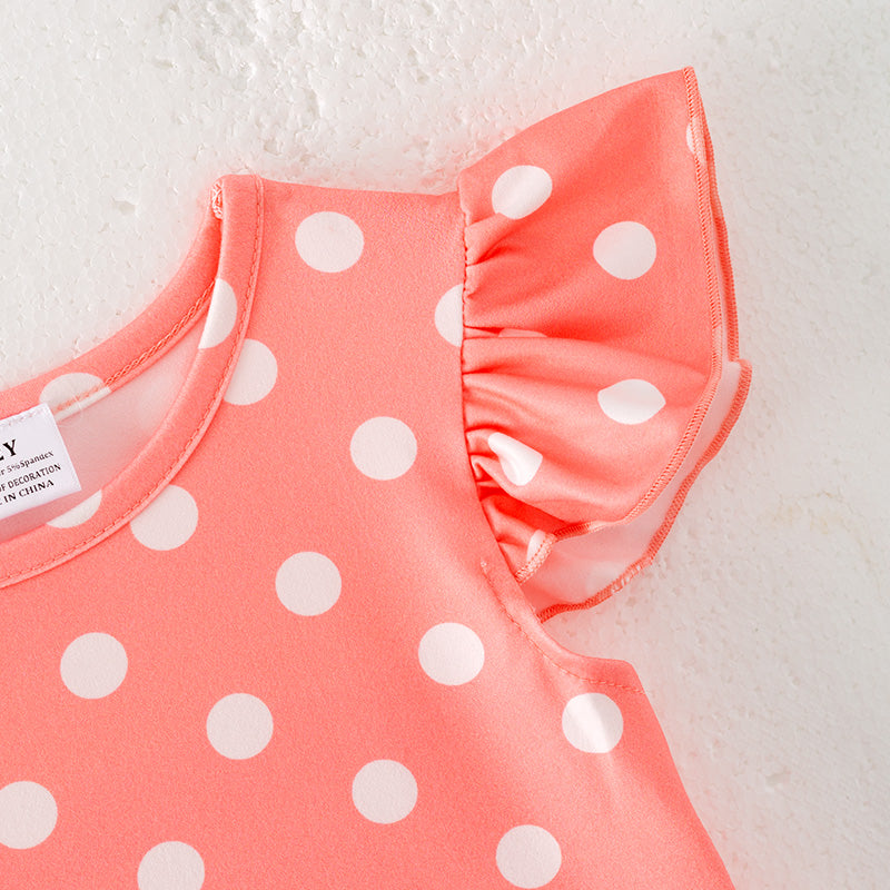 3-Pieces Pre Pack Girl Summer Floral Dot Print Milk Silk Dress