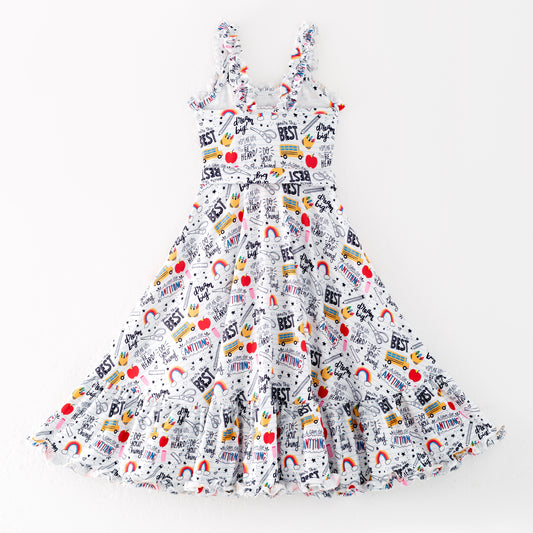 Girls Summer Back To School Maxi Slip Dress