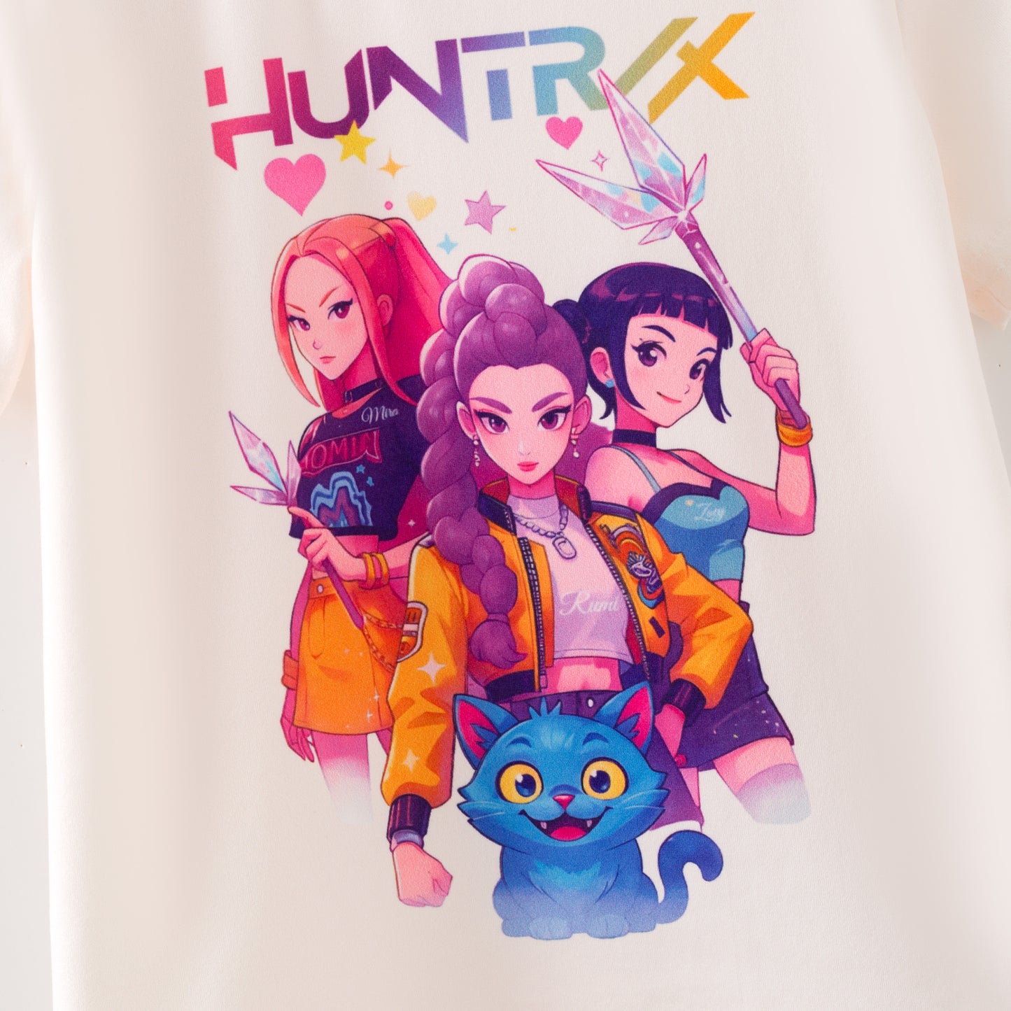 Girls 2025 Fall Kpop Demon Hunter Print Bell Pant Set