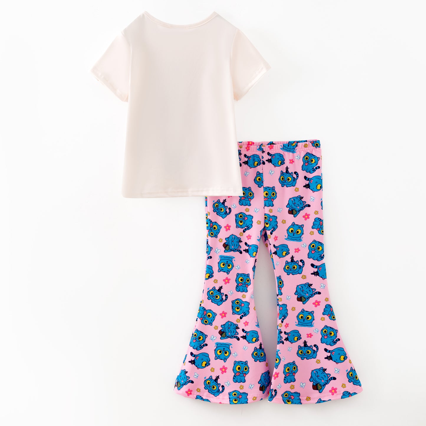 Girls 2025 Fall Kpop Demon Hunter Print Bell Pant Set