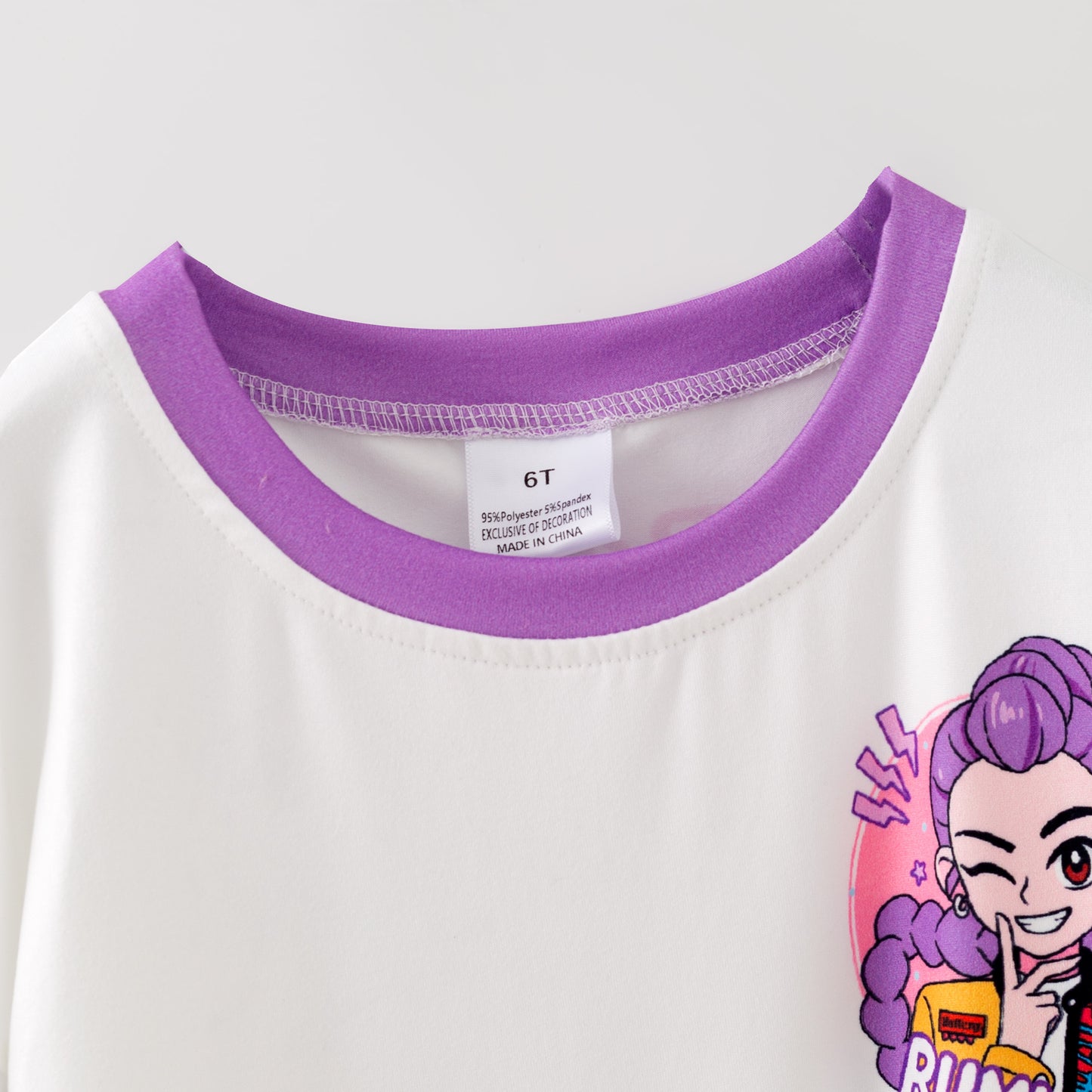 Girls Kpop Demon Hunter Purple Sweatshirt