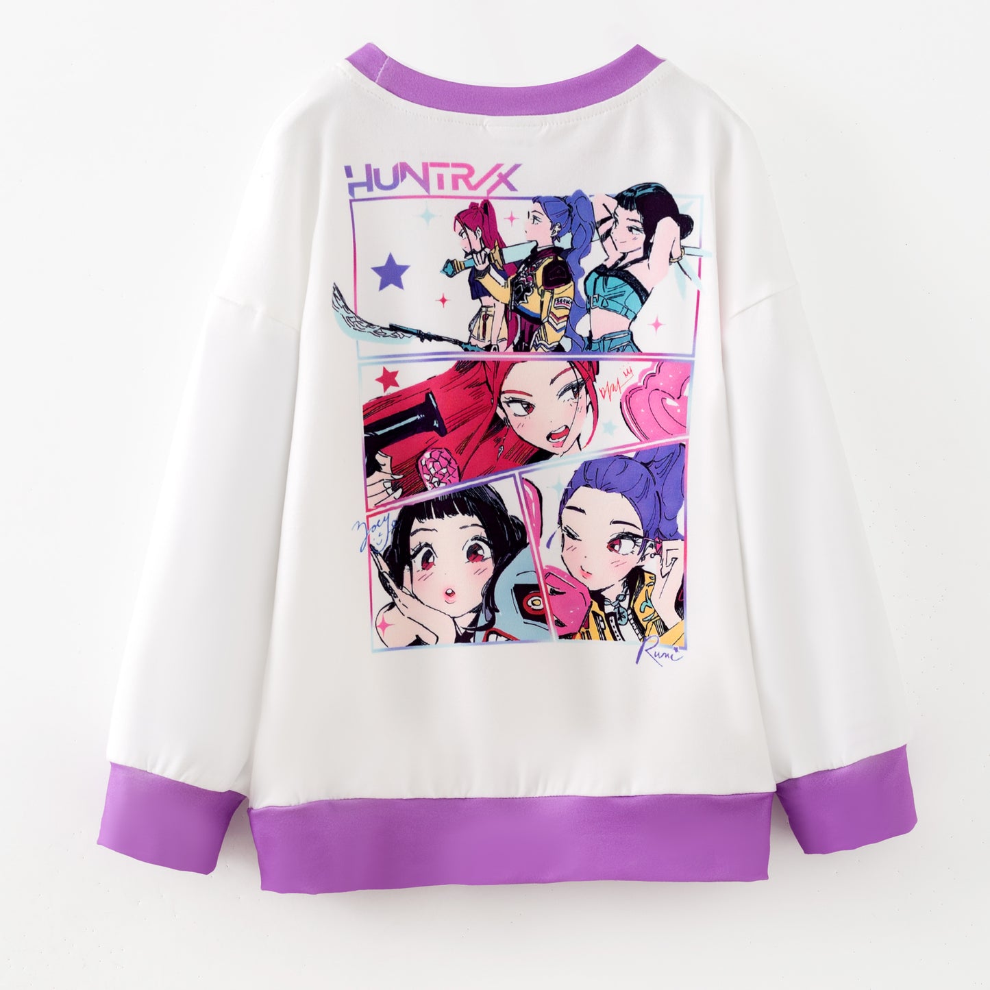 Girls Kpop Demon Hunter Purple Sweatshirt
