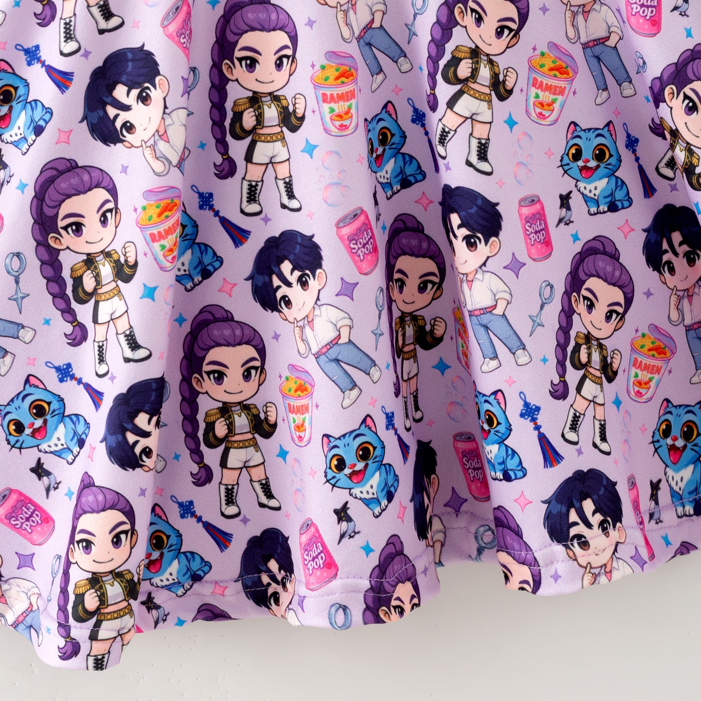 2025 Fall Popular Kpop Demon Hunter Soft Twirl Dress
