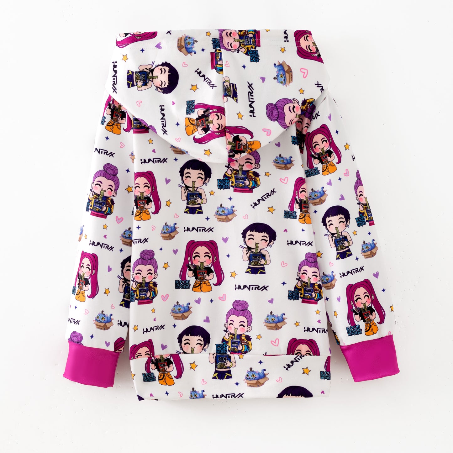 2025 Girls Fall Winter Kpop Demon Hunter Milk Silk Pocket Hoodies