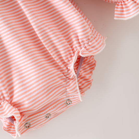 Baby Girls 2026 St.Patrick's Day Pink Clover Embroidery Romper