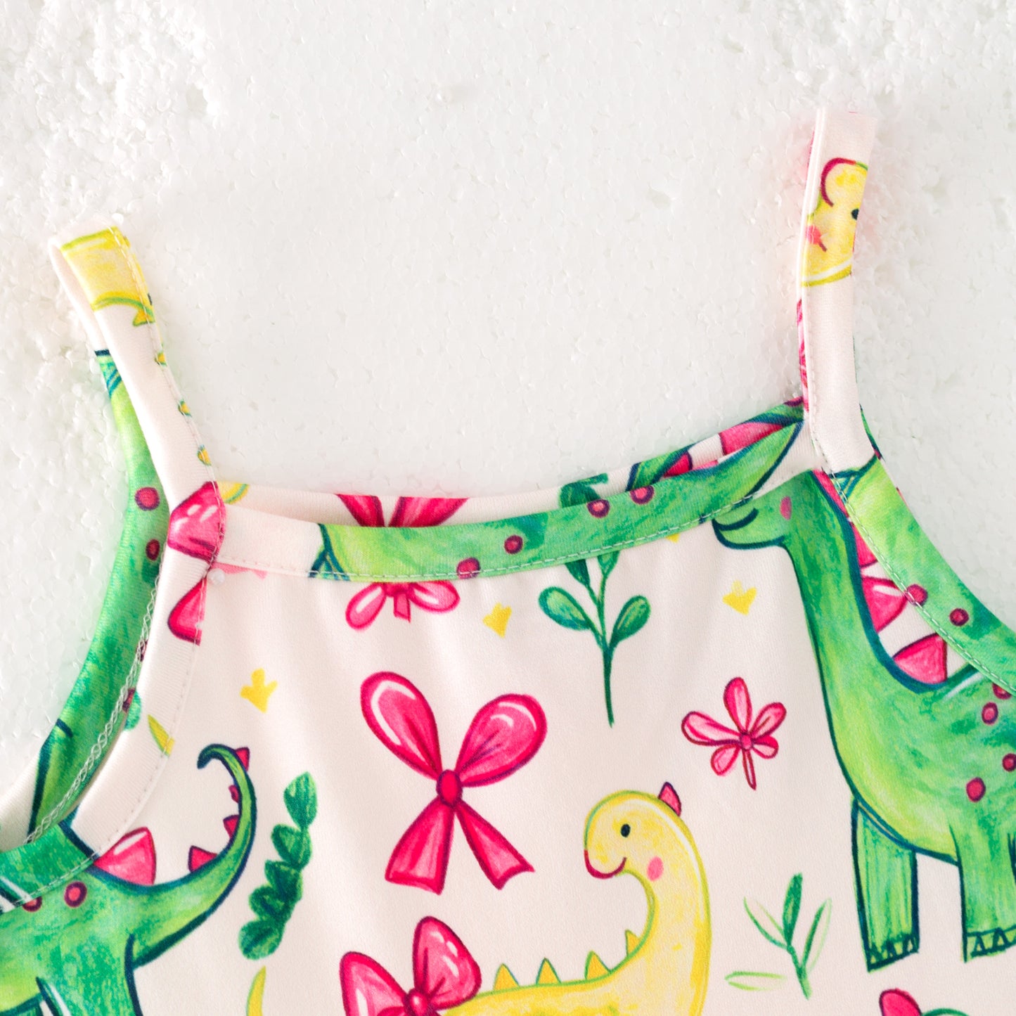 Girls Summer Dinosour Print Soft Fashion Dress