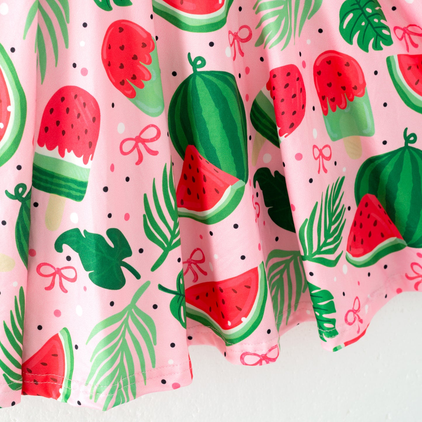 Girls Summer Watermelon Print Soft Fashion Dress