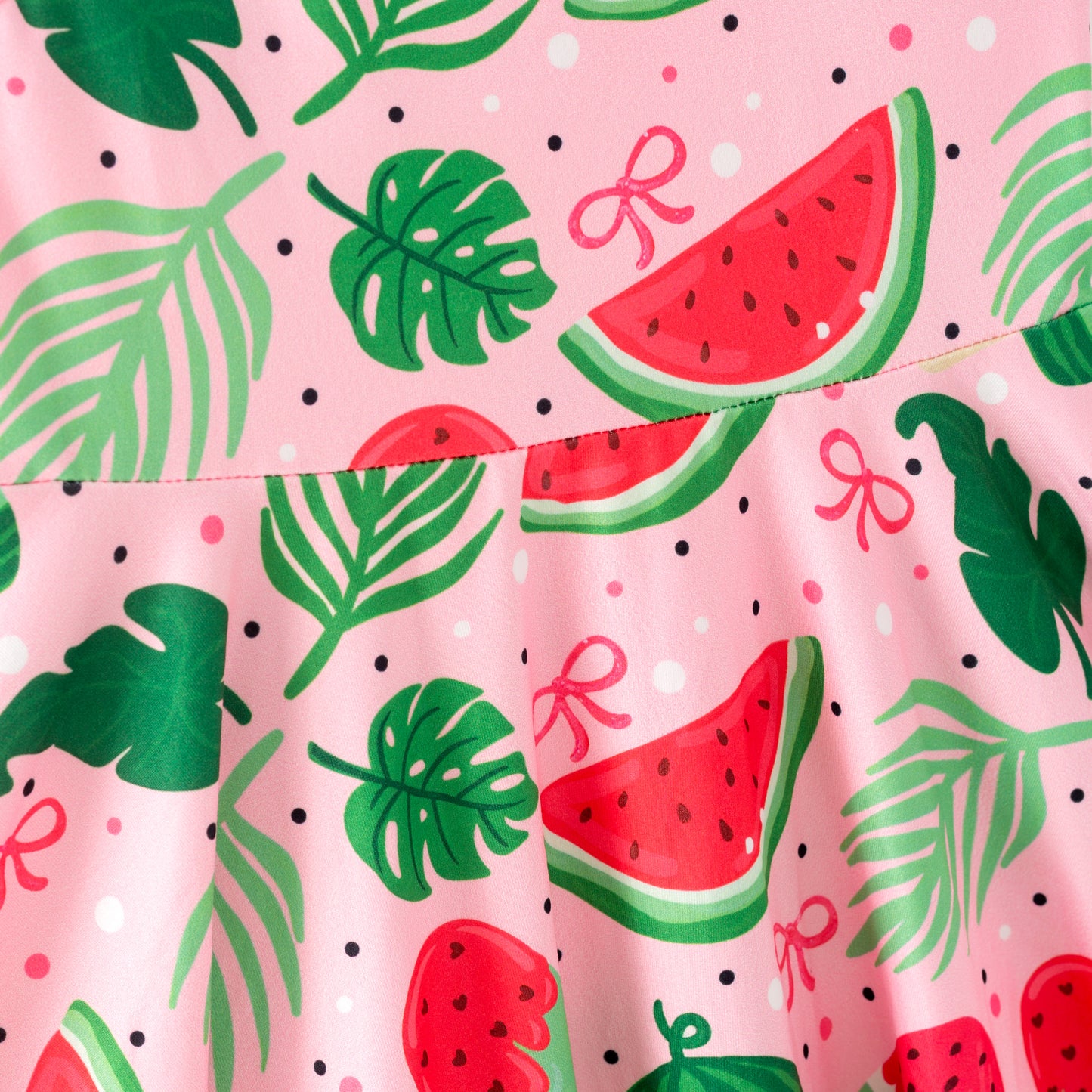 Girls Summer Watermelon Print Soft Fashion Dress