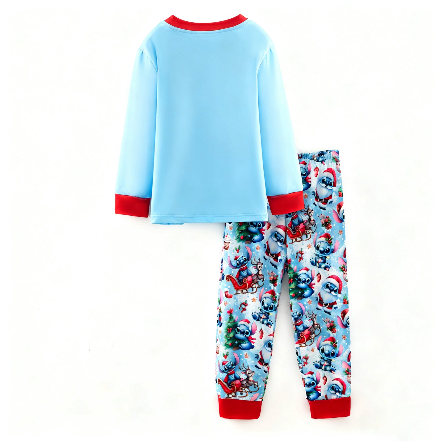 Boys Winter Christmas Santa Cartoon Cozy Pajamas Set