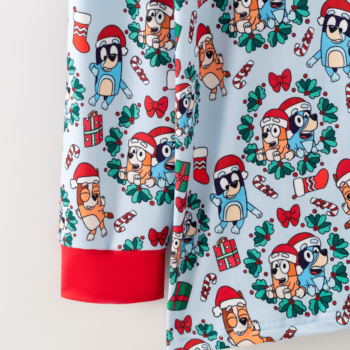 Boys Winter Christmas Santa Cartoon Cozy Pajamas Set