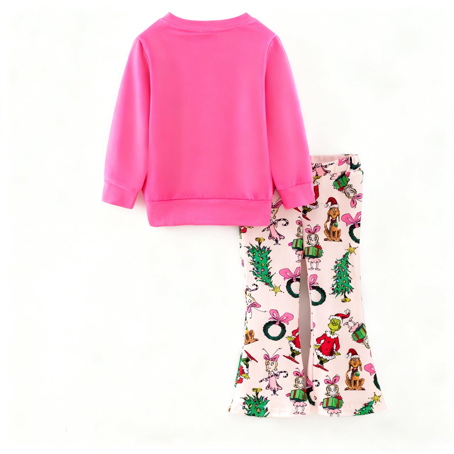 2025 Christmas Fall Friend Grinch Print Pant Set