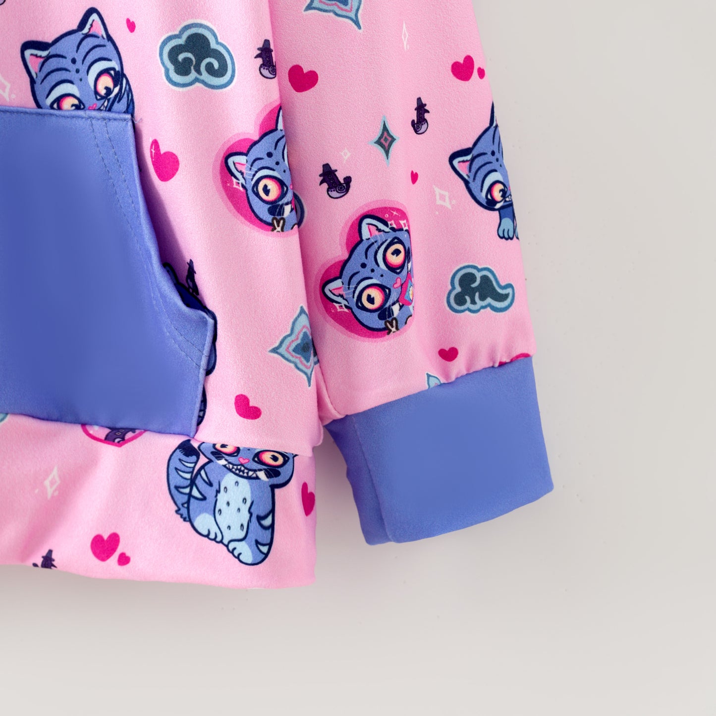 2025 Girls Fall Winter Kpop Demon Hunter Milk Silk Pocket Hoodies