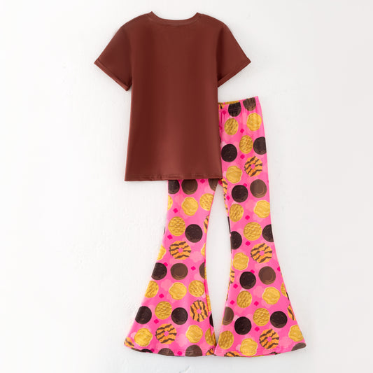 Girls Fall SCOUT Brown Bell Pant Set