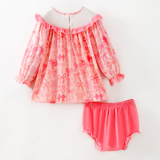 Baby "SO GOD MADE GIRLS" Smocked Embroidered Romper Set