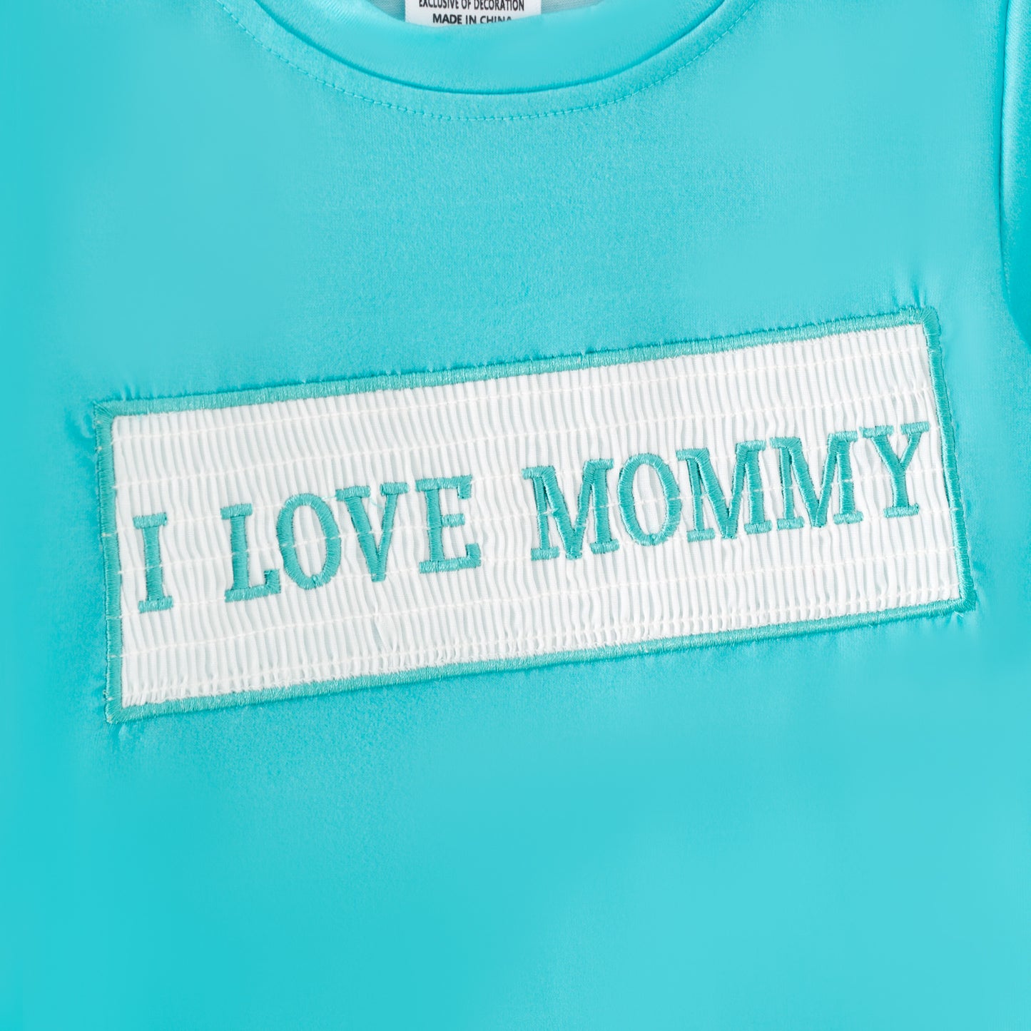 Kids "I LOVE MOMMY" Embroidered Smocked Matching Clothes