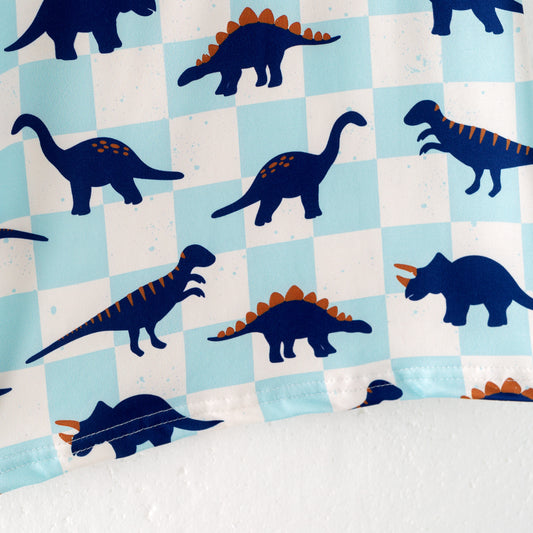 Boys Summer Pocket Dinosour Print T-Shirt