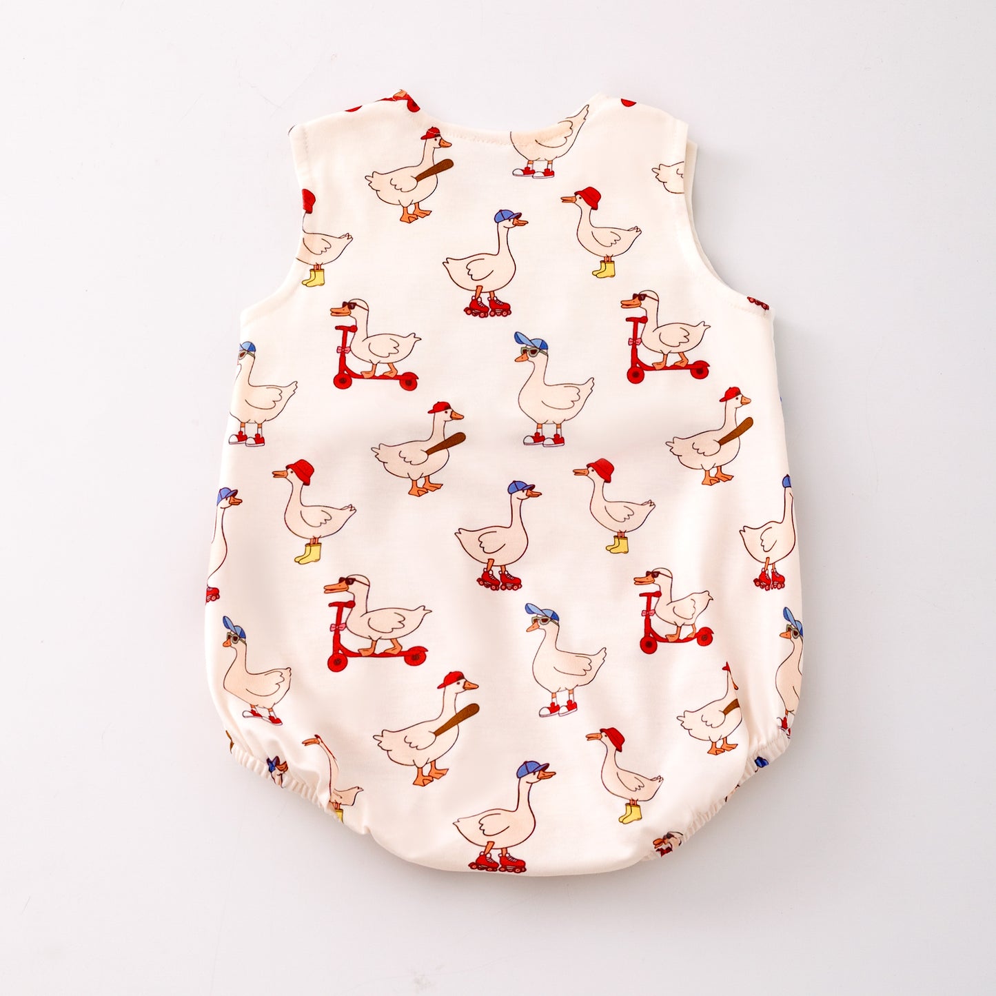 Boys Sibling Summer Silly Goose Embroidery Matching Clothes