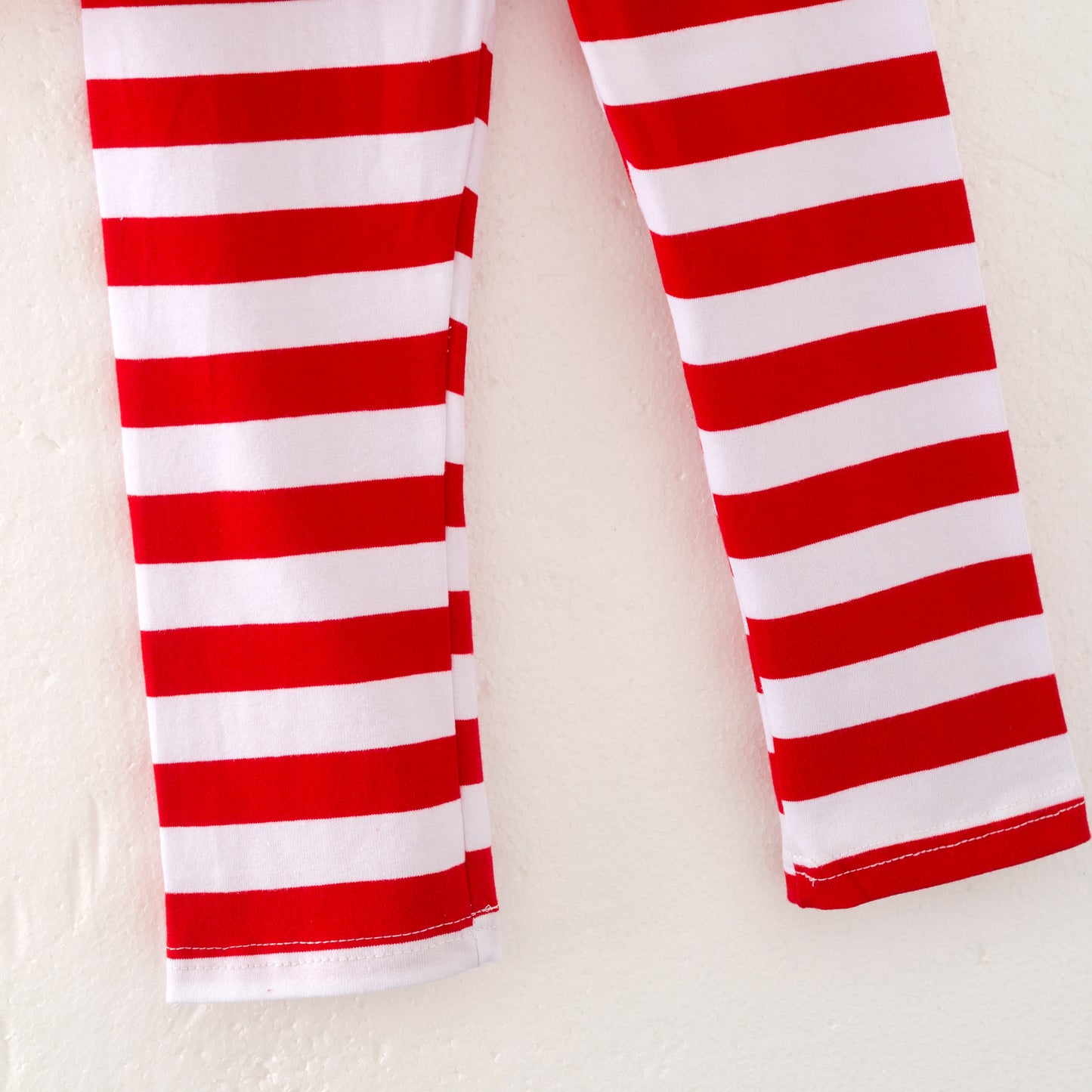 Girls Christmas 3-Pieces Santa Embroidery Red White Scarf Pant Set