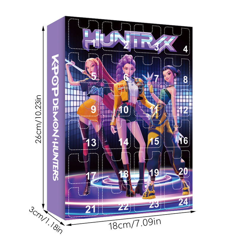 K-POP Demon Hunters Keychain Advent Calendar Blind Box Acrylic Car Keychain Ornament